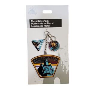 Disney Parks Star Command Buzz Lightyear Keychain Sox Metal‎ Large New